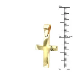 14K Yellow Gold Small Cross Pendant For Women And Men By LUXURMAN -Its Hot Jewelry Shop jewelry real 14k gold small cross pendant for women and men by luxurman rulerye