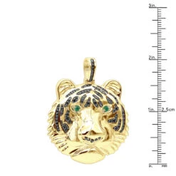 14K Yellow Gold Tiger Head Diamond Pendant For Men 2.2ct Black Diamonds 17 14K Yellow Gold Tiger Head Diamond Pendant For Men 2.2ct Black Diamonds -Its Hot Jewelry Shop jewelry real 14k gold tiger head diamond pendant for men 22ct black diamonds rulerye
