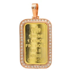 Real 99.9 14K Yellow Gold 1 Ounce Pamp Suisse Bar Lady Fortuna G VS Men's Diamond Pendant -Its Hot Jewelry Shop jewelry real 999 gold 1 ounce pamp suisse bar lady fortuna g vs mens diamond pendant backro