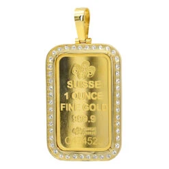 Real 99.9 14K Yellow Gold 1 Ounce Pamp Suisse Bar Lady Fortuna G VS Men's Diamond Pendant -Its Hot Jewelry Shop jewelry real 999 gold 1 ounce pamp suisse bar lady fortuna g vs mens diamond pendant backye