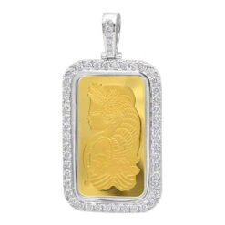 Real 99.9 14K Yellow Gold 1 Ounce Pamp Suisse Bar Lady Fortuna G VS Men's Diamond Pendant -Its Hot Jewelry Shop jewelry real 999 gold 1 ounce pamp suisse bar lady fortuna g vs mens diamond pendant wh