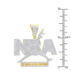 Real Hip Hop 10K Yellow Gold Diamond NBA Pendant For Men 1.5Ct -Its Hot Jewelry Shop jewelry real hip hop jewelry 10k gold diamond nba pendant for men 15ct rulerye
