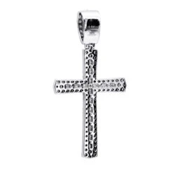 Religious 14K White Gold Round Diamonds Cross Pendant For Men 1.4ct -Its Hot Jewelry Shop jewelry religious jewelry solid 14k gold round diamonds cross pendant for men 14ct 407108 backwh