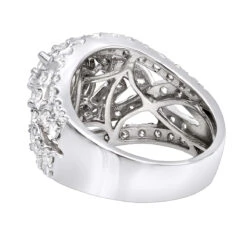 14K White Gold Cluster Diamond Right Hand Ring For Women 4CT By Luxurman -Its Hot Jewelry Shop jewelry right hand rings 14k gold cluster diamond ring for women 4ct by luxurman backwh