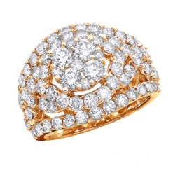 14K White Gold Cluster Diamond Right Hand Ring For Women 4CT By Luxurman -Its Hot Jewelry Shop jewelry right hand rings 14k gold cluster diamond ring for women 4ct by luxurman ro