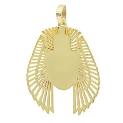 10K Yellow Gold Egyptian Black & White Diamonds Pendant For Men & Women 0.4Ct -Its Hot Jewelry Shop jewelry solid 10k gold egyptian black white diamonds pendant for men women 04ct 001262 backye