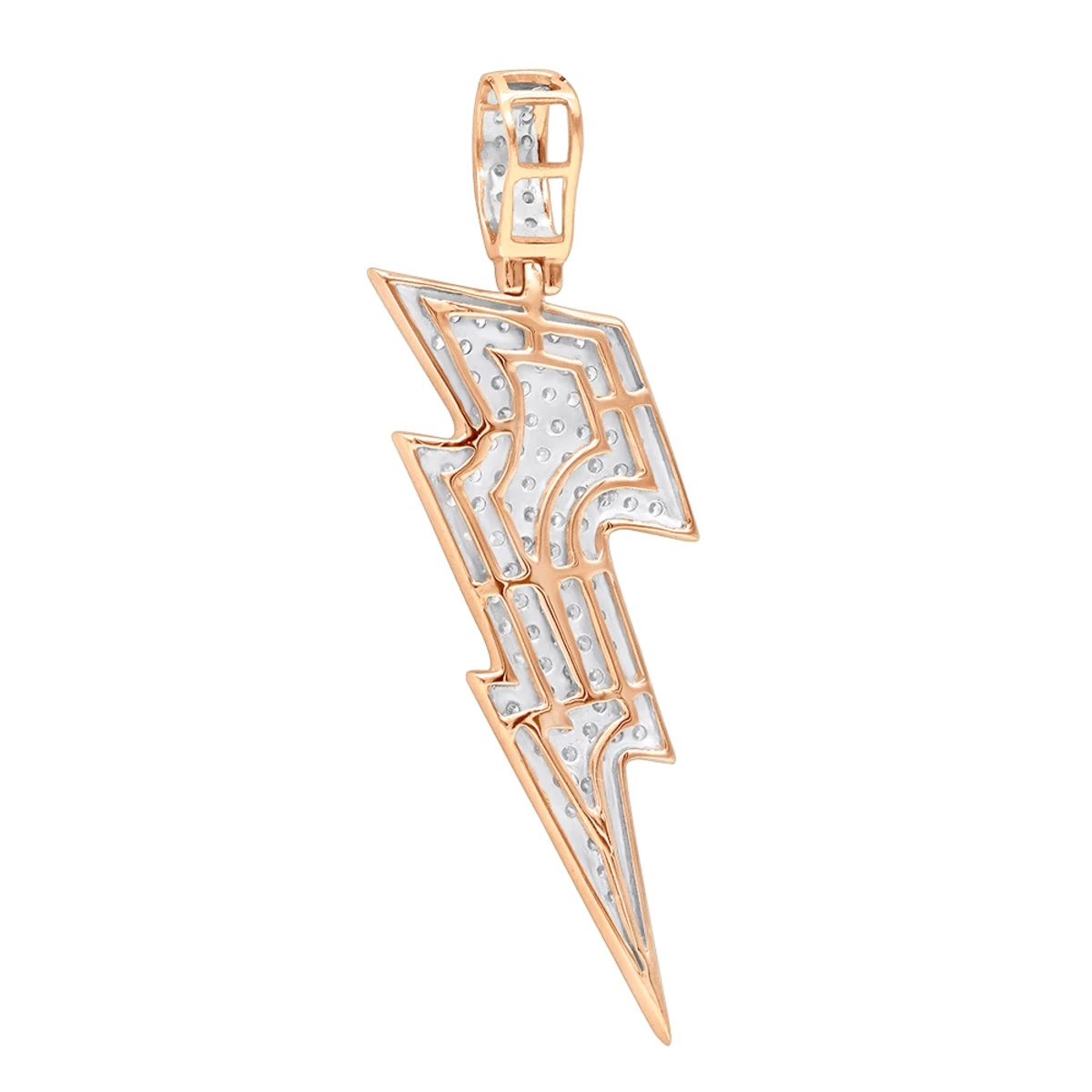10K Yellow Gold Genuine Diamond Lighting Bolt Pendant Emoji Charm 1Ct 1.5in 8 10K Yellow Gold Genuine Diamond Lighting Bolt Pendant Emoji Charm 1Ct 1.5in - Image 6