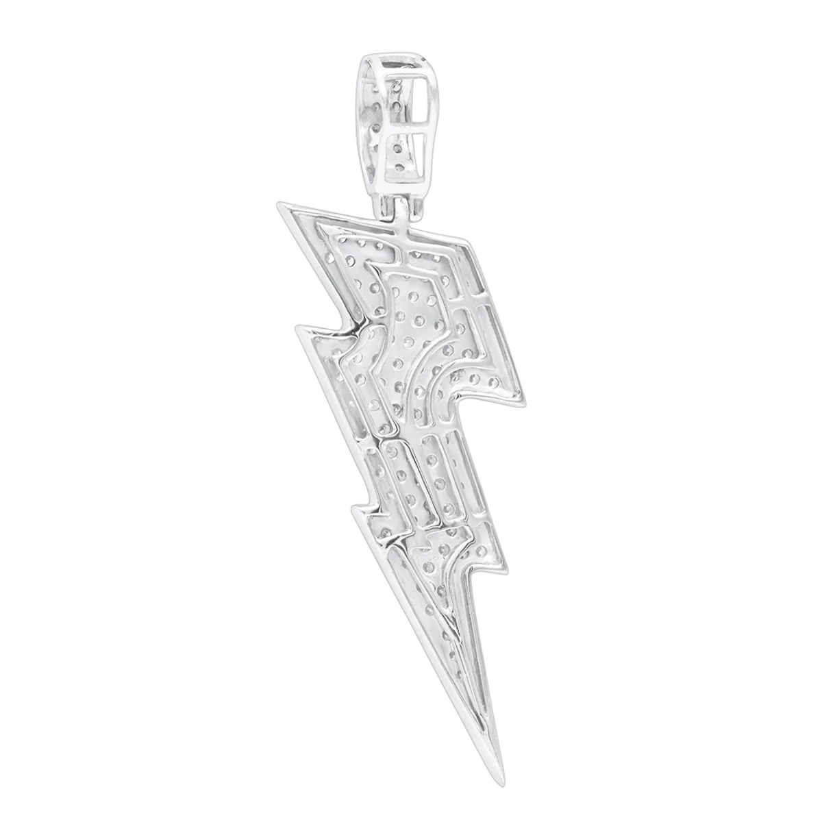 10K Yellow Gold Genuine Diamond Lighting Bolt Pendant Emoji Charm 1Ct 1.5in 6 10K Yellow Gold Genuine Diamond Lighting Bolt Pendant Emoji Charm 1Ct 1.5in - Image 4