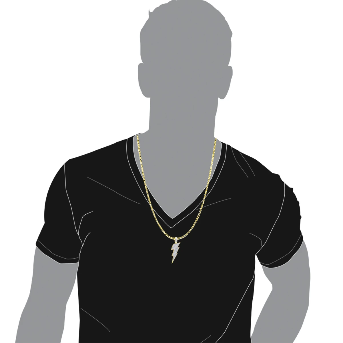 10K Yellow Gold Genuine Diamond Lighting Bolt Pendant Emoji Charm 1Ct 1.5in 9 10K Yellow Gold Genuine Diamond Lighting Bolt Pendant Emoji Charm 1Ct 1.5in - Image 7