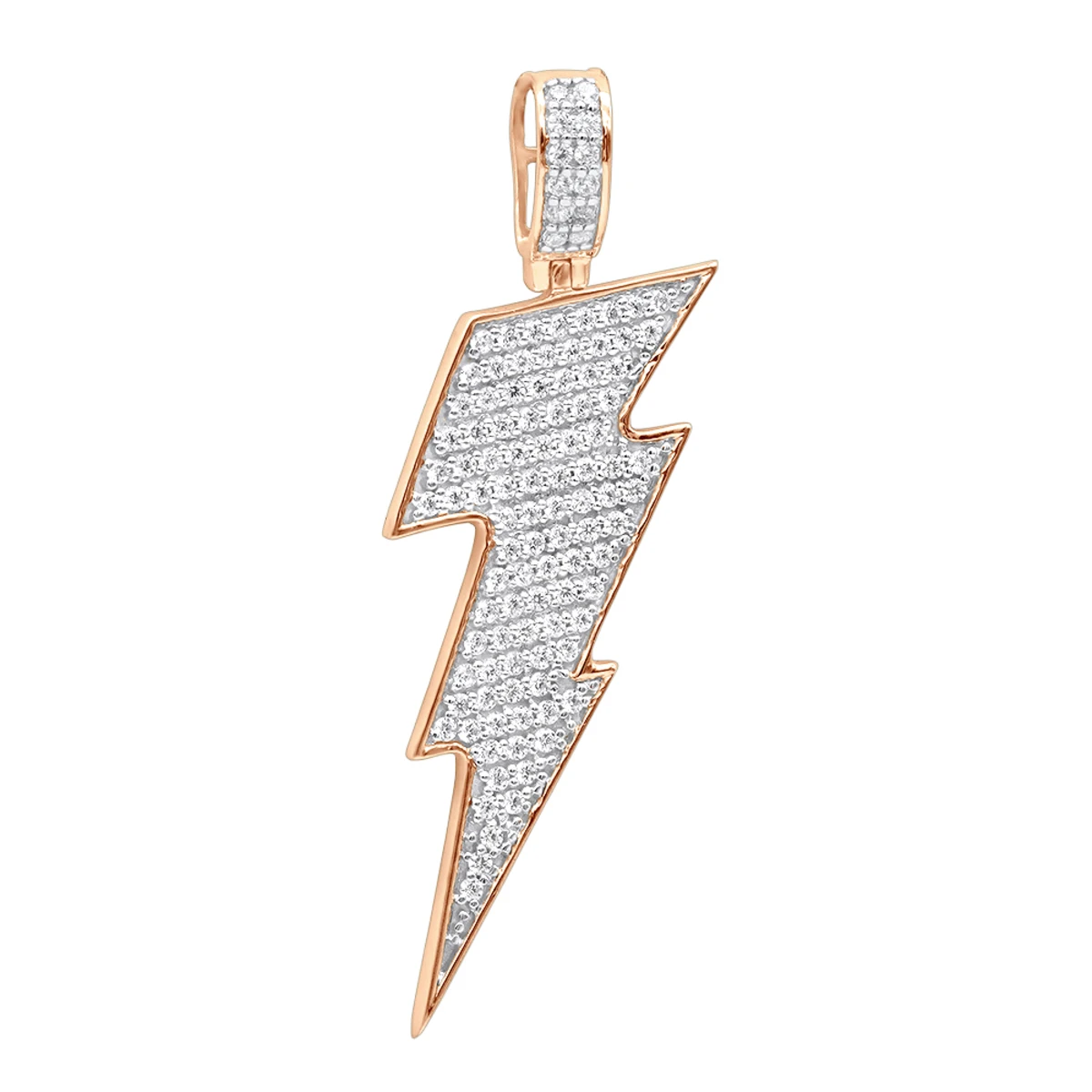 10K Yellow Gold Genuine Diamond Lighting Bolt Pendant Emoji Charm 1Ct 1.5in 5 10K Yellow Gold Genuine Diamond Lighting Bolt Pendant Emoji Charm 1Ct 1.5in - Image 3