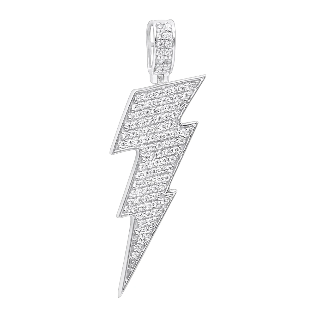 10K Yellow Gold Genuine Diamond Lighting Bolt Pendant Emoji Charm 1Ct 1.5in 4 10K Yellow Gold Genuine Diamond Lighting Bolt Pendant Emoji Charm 1Ct 1.5in - Image 2