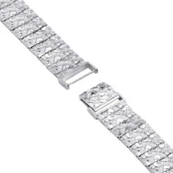 Solid 10K Yellow Gold Nugget Style Bracelet For Men 20mm -Its Hot Jewelry Shop jewelry solid 14k white rose or yellow gold nugget style bracelet for men 20mm backwh