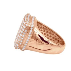 Statement 10K Yellow Gold 3 Carat Diamond Pinky Ring For Men -Its Hot Jewelry Shop jewelry statement and pinky rings collection 10k gold 3 carat diamond ring for men backro