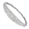 Unique 14K White Gold Baguette & Round Diamond Bangle Bracelet For Women 3 Carat -Its Hot Jewelry Shop jewelry unique 14k gold baguette round diamond bangle bracelet for women 3 carat mainwh 2