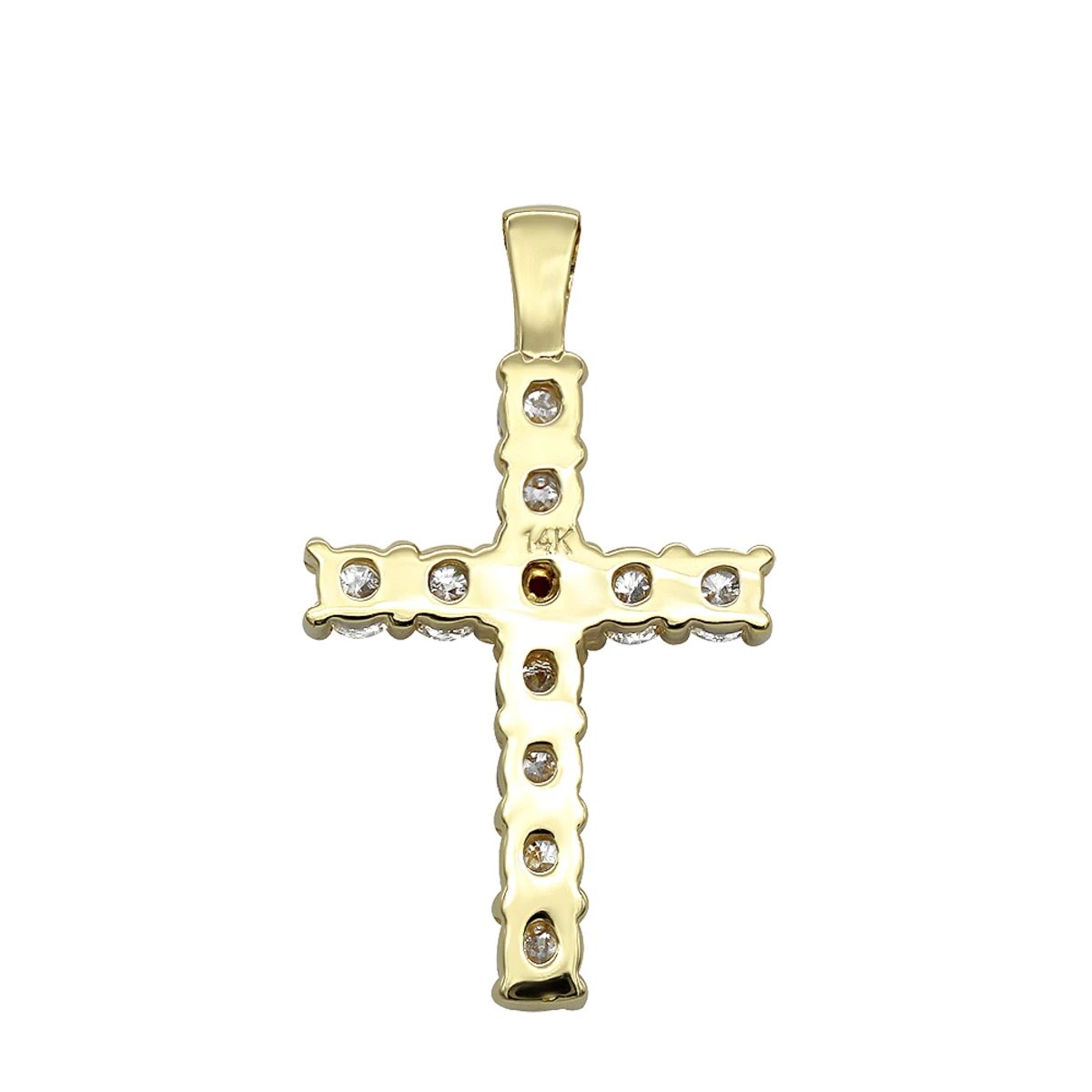 Unique 14K Yellow Gold Ruby And Diamond Cross Pendant For Women 1.33ct By Luxurman 6 Unique 14K Yellow Gold Ruby And Diamond Cross Pendant For Women 1.33ct By Luxurman - Image 4