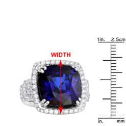 Unique 29.33 Carat Radiant Blue Sapphire & Diamond Ring For Women 18K White Gold 13 Unique 29.33 Carat Radiant Blue Sapphire & Diamond Ring For Women 18K White Gold -Its Hot Jewelry Shop jewelry unique 2933 carat radiant blue sapphire diamond ring for women 18k gold rulerwh