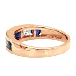 Unique Ring 14K White Gold Diamonds & Sapphires Wedding Band For Men & Women 14 Unique Ring 14K White Gold Diamonds & Sapphires Wedding Band For Men & Women -Its Hot Jewelry Shop jewelry unique anniversary rings 14k gold diamonds sapphires wedding band for men backro