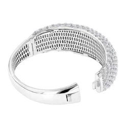 Unique Designer Diamond Bangle Bracelet For Women 12ct 14K White Gold -Its Hot Jewelry Shop jewelry unique designer diamond bangle bracelet for women 12ct in 14k gold backwh