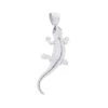 Unique Fully Iced Out Diamond Lizard Pendant 14K White Gold 14ct By Joe Rodeo