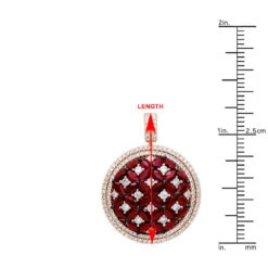 Unique Halo Ruby And Diamond Circle Pendant For Women 14K Rose Gold 4CT LUXURMAN -Its Hot Jewelry Shop jewelry unique halo ruby and diamond circle pendant for women 14k gold 4ct luxurman rulerro 1