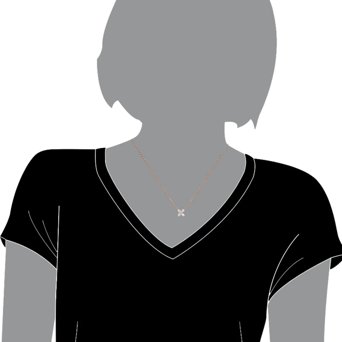 Unique Ladies 14K Rose Gold Flower Neckace With 1 Carat Marquise Cut Diamonds 7 Unique Ladies 14K Rose Gold Flower Neckace With 1 Carat Marquise Cut Diamonds - Image 5