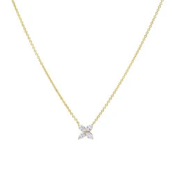 Unique Ladies 14K Rose Gold Flower Neckace With 1 Carat Marquise Cut Diamonds 10 Unique Ladies 14K Rose Gold Flower Neckace With 1 Carat Marquise Cut Diamonds -Its Hot Jewelry Shop jewelry unique ladies 14k gold flower neckace with 1 carat marquise cut diamonds ye