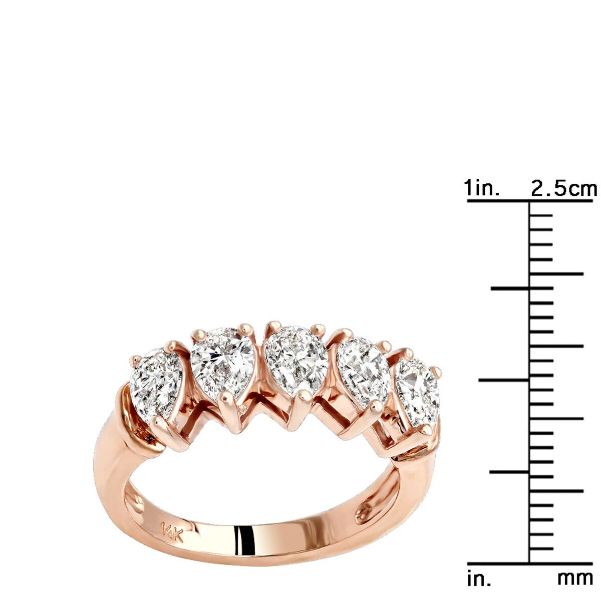 Pear Diamond Stone Anniversary Wedding Band For Women 1.6ct 9 Pear Diamond Stone Anniversary Wedding Band For Women 1.6ct - Image 7