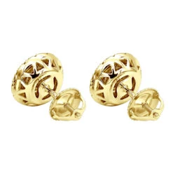 Unique 14K White Gold Large Diamond Stud Earrings Clusters 2 Carat Halo Look -Its Hot Jewelry Shop jewelry unique real 14k gold large diamond stud earrings clusters 2 carat halo look backye