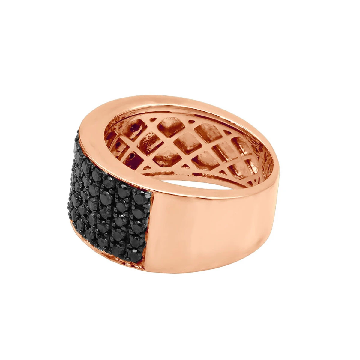 Unique Wedding Bands 1.67 Carat Black Diamond Ring For Men 10K Yellow Gold 5 Row 10mm 9 Unique Wedding Bands 1.67 Carat Black Diamond Ring For Men 10K Yellow Gold 5 Row 10mm - Image 7