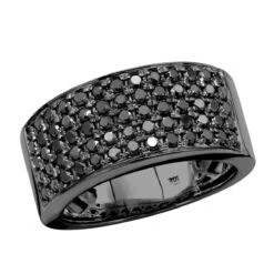 Unique Wedding Bands 1.67 Carat Black Diamond Ring For Men 10K Yellow Gold 5 Row 10mm 15 Unique Wedding Bands 1.67 Carat Black Diamond Ring For Men 10K Yellow Gold 5 Row 10mm -Its Hot Jewelry Shop jewelry unique wedding bands 167 carat black diamond ring for men 10k gold 5 row 10mm 000990 black