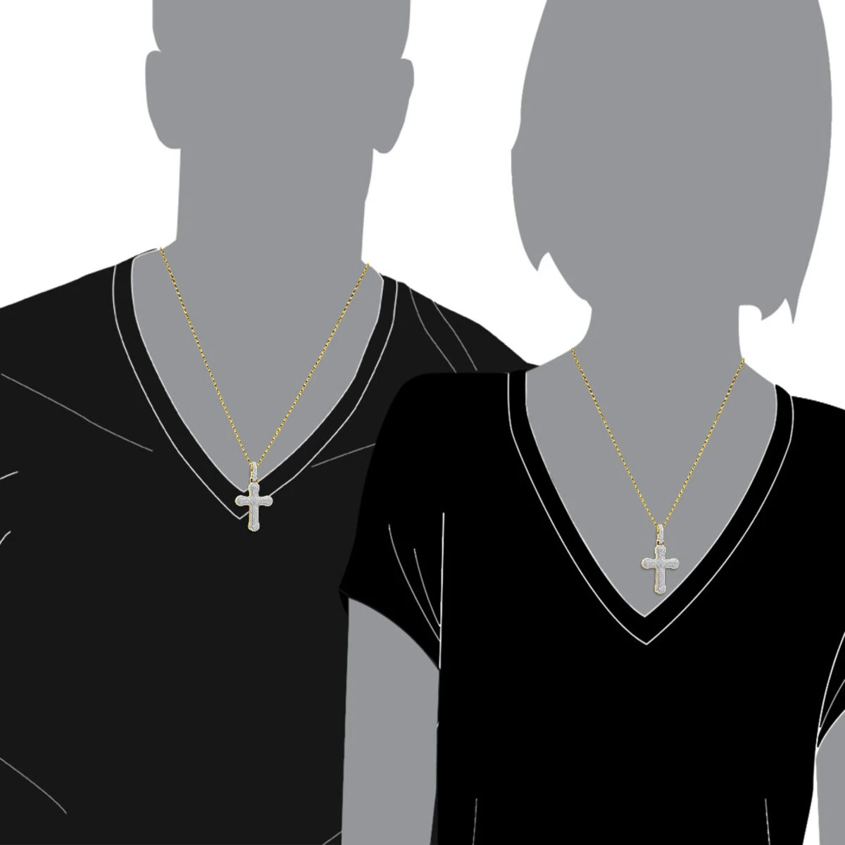 Uniquely Designed 14K Yellow Gold Pave Diamond Cross Pendant For Men & Women 1.2ct 7 Uniquely Designed 14K Yellow Gold Pave Diamond Cross Pendant For Men & Women 1.2ct - Image 5