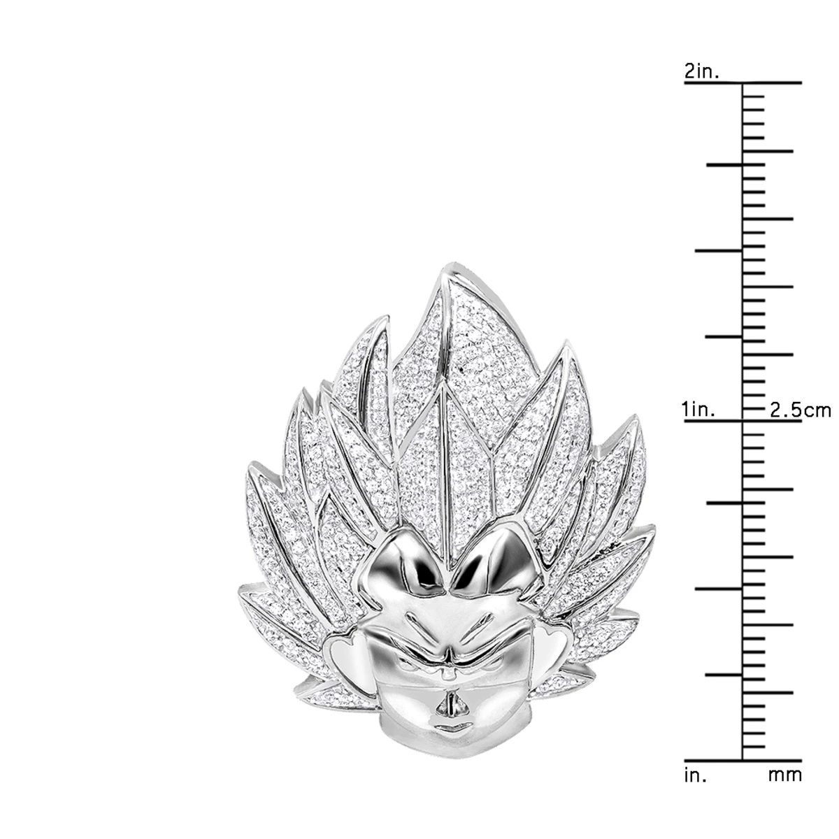 Vegeta 10K Yellow Gold Diamond Dragon Ball Z Pendant For Men 0.75ct Charm 10 Vegeta 10K Yellow Gold Diamond Dragon Ball Z Pendant For Men 0.75ct Charm - Image 8