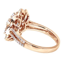 Vintage 18K White Gold Flower Cluster Diamond Ring For Women 1.25ct By Luxurman -Its Hot Jewelry Shop jewelry vintage 18k gold flower cluster diamond ring for women 125ct by luxurman backro