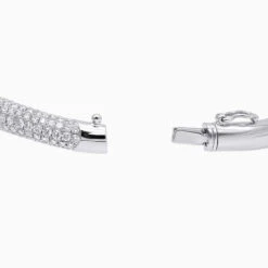 Women's Diamond Snakes Bangle Bracelet 18K White Gold By Joe Rodeo 6.44Ct -Its Hot Jewelry Shop jewelry womens diamond snakes bangle bracelet 18k gold by joe rodeo 644ct backwh