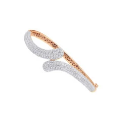 Women's Diamond Snakes Bangle Bracelet 18K White Gold By Joe Rodeo 6.44Ct -Its Hot Jewelry Shop jewelry womens diamond snakes bangle bracelet 18k gold by joe rodeo 644ct ro