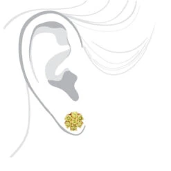 Women's Or Men's 1.5 Carat Yellow Diamonds Cluster Stud Earrings 14K Yellow Gold 10 Women's Or Men's 1.5 Carat Yellow Diamonds Cluster Stud Earrings 14K Yellow Gold -Its Hot Jewelry Shop jewelry womens or mens 15 carat yellow diamonds cluster stud earrings in 14k gold 407104 bodye
