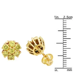 Women's Or Men's 1.5 Carat Yellow Diamonds Cluster Stud Earrings 14K Yellow Gold 11 Women's Or Men's 1.5 Carat Yellow Diamonds Cluster Stud Earrings 14K Yellow Gold -Its Hot Jewelry Shop jewelry womens or mens 15 carat yellow diamonds cluster stud earrings in 14k gold 407104 rulerye