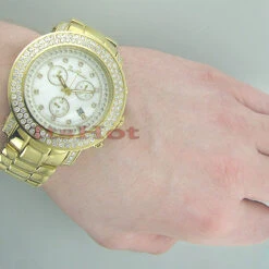 JoJo Watch 6.75 Ct Joe Rodeo Junior Yellow Gold -Its Hot Jewelry Shop jojo watch 675 ct joe rodeo junior yellow gold p 9800bod