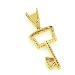 Key Necklaces 14K Yellow Gold Diamond Key Pendant 0.43ct -Its Hot Jewelry Shop key necklaces 14k gold diamond key pendant 043ct p 7090 backye