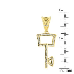 Key Necklaces 14K Yellow Gold Diamond Key Pendant 0.43ct -Its Hot Jewelry Shop key necklaces 14k gold diamond key pendant 043ct p 7090 rulerye