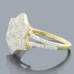 Ladies Solid 14K White Gold Real Diamond Star Ring 0.35ct -Its Hot Jewelry Shop ladies 14k diamond star ring 044ct p 41755back