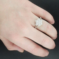 Ladies Solid 14K White Gold Real Diamond Star Ring 0.35ct -Its Hot Jewelry Shop ladies 14k diamond star ring 044ct p 41755bod