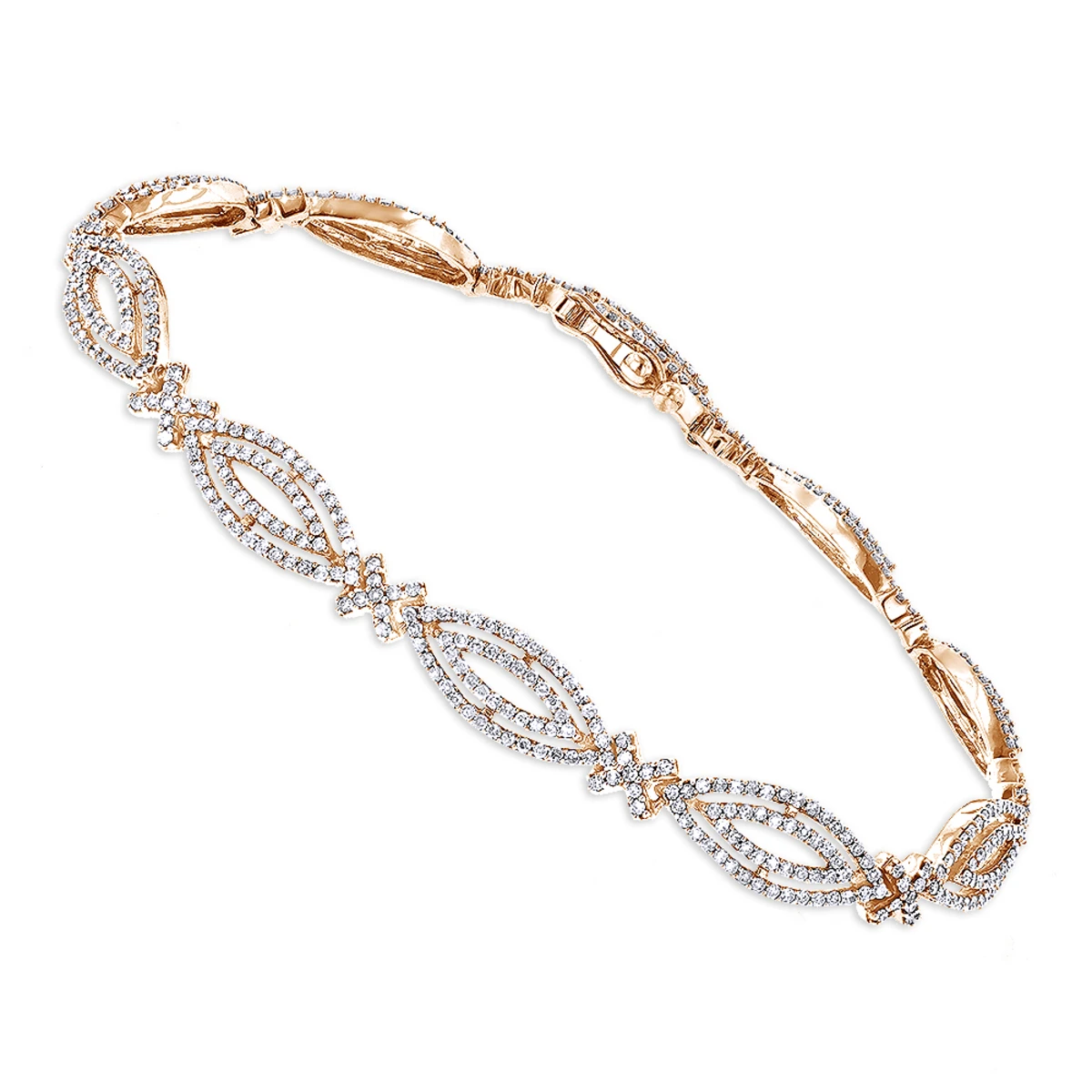 Ladies 14K White Gold Designer Diamond Bracelet 2.51ct 5 Ladies 14K White Gold Designer Diamond Bracelet 2.51ct - Image 3