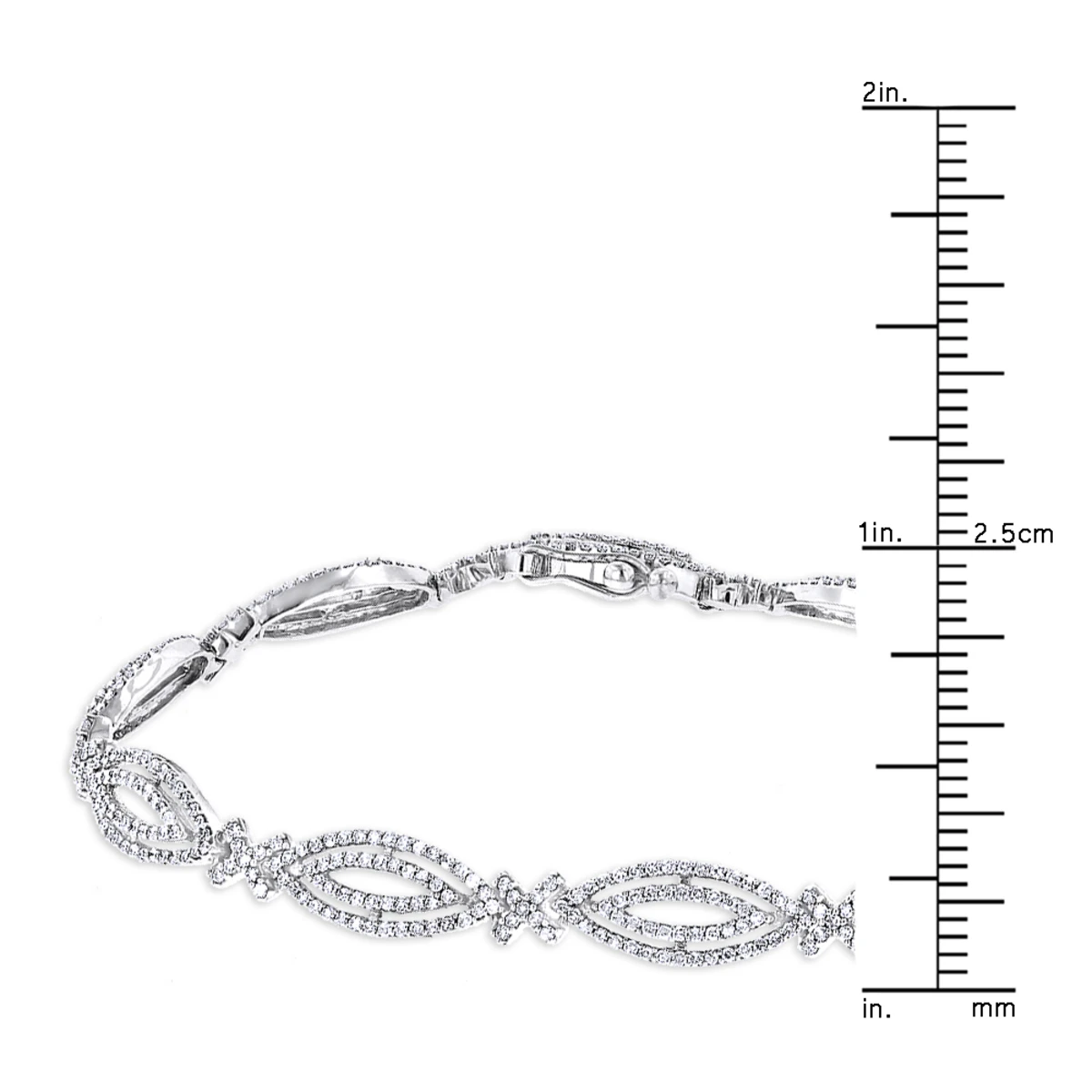 Ladies 14K White Gold Designer Diamond Bracelet 2.51ct 7 Ladies 14K White Gold Designer Diamond Bracelet 2.51ct - Image 5