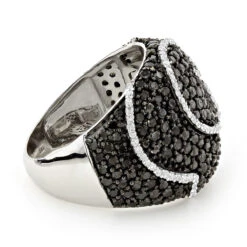 Ladies Black And White Diamond Cocktail Ring 3ct 18K White Gold 6 Ladies Black And White Diamond Cocktail Ring 3ct 18K White Gold -Its Hot Jewelry Shop ladies black and white diamond cocktail ring 3ct 18k p 48226back