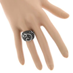 Ladies Black And White Diamond Cocktail Ring 3ct 18K White Gold 7 Ladies Black And White Diamond Cocktail Ring 3ct 18K White Gold -Its Hot Jewelry Shop ladies black and white diamond cocktail ring 3ct 18k p 48226bod