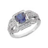 Ladies Blue Sapphire And Diamond Ring 14K White Gold 0.34ctd 1.00cts 2 Ladies Blue Sapphire And Diamond Ring 14K White Gold 0.34ctd 1.00cts -Its Hot Jewelry Shop ladies blue sapphire and diamond ring 14k 034ctd 100cts p 29444 white