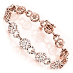 Ladies 14K White Gold Diamond Circle Bracelet 4.83 -Its Hot Jewelry Shop ladies bracelets 14k gold diamond circle bracelet 483 p 6487 ro