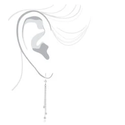 Ladies Chandelier Earrings With Diamonds By The Yard 0.6ct 14K White Gold -Its Hot Jewelry Shop ladies chandelier earrings with diamonds by the yard 06ct 14k gold bodwh