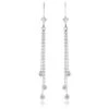 Ladies Chandelier Earrings With Diamonds By The Yard 0.6ct 14K White Gold -Its Hot Jewelry Shop ladies chandelier earrings with diamonds by the yard 06ct 14k gold mainwh